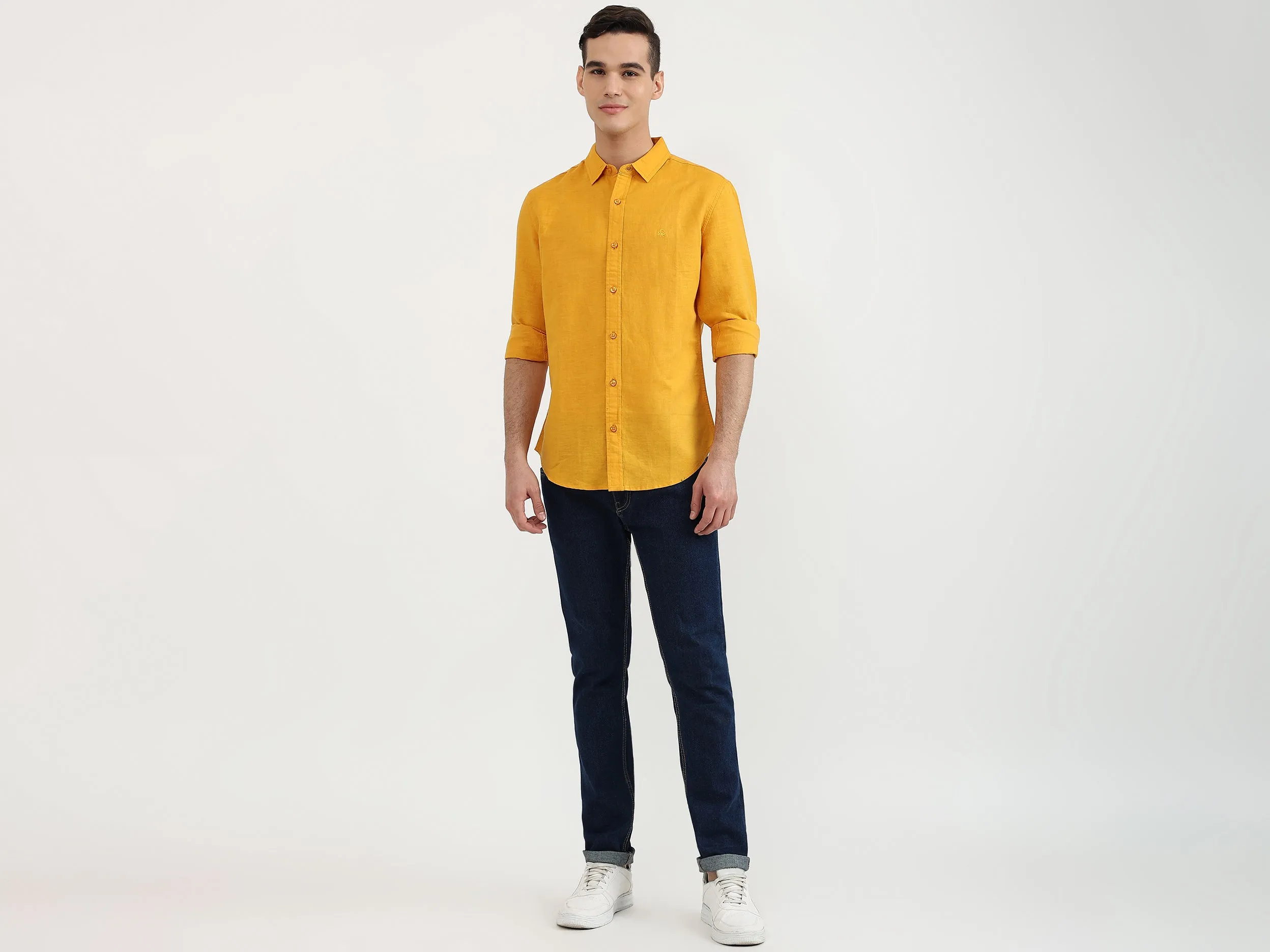 Mens Slim Fit Solid Shirt