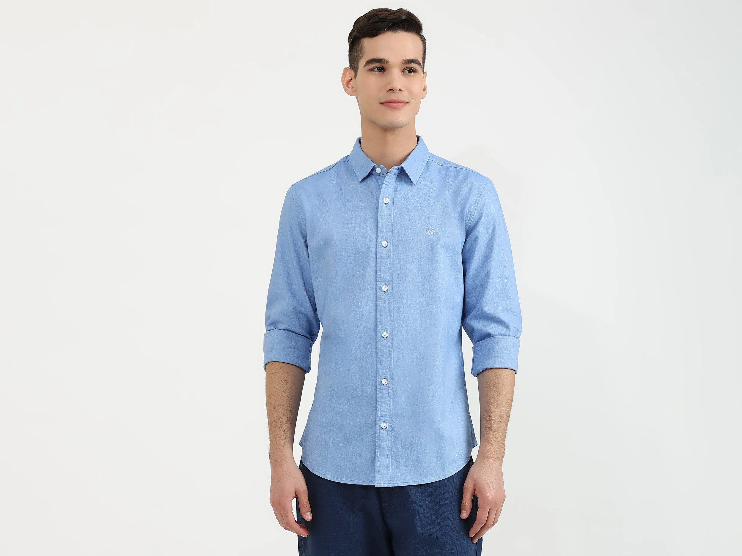 Mens Slim Fit Solid Shirt