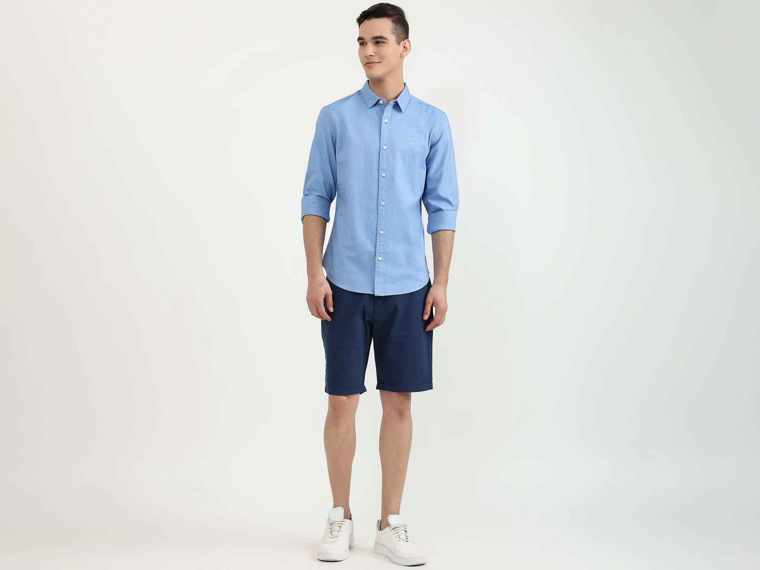 Mens Slim Fit Solid Shirt