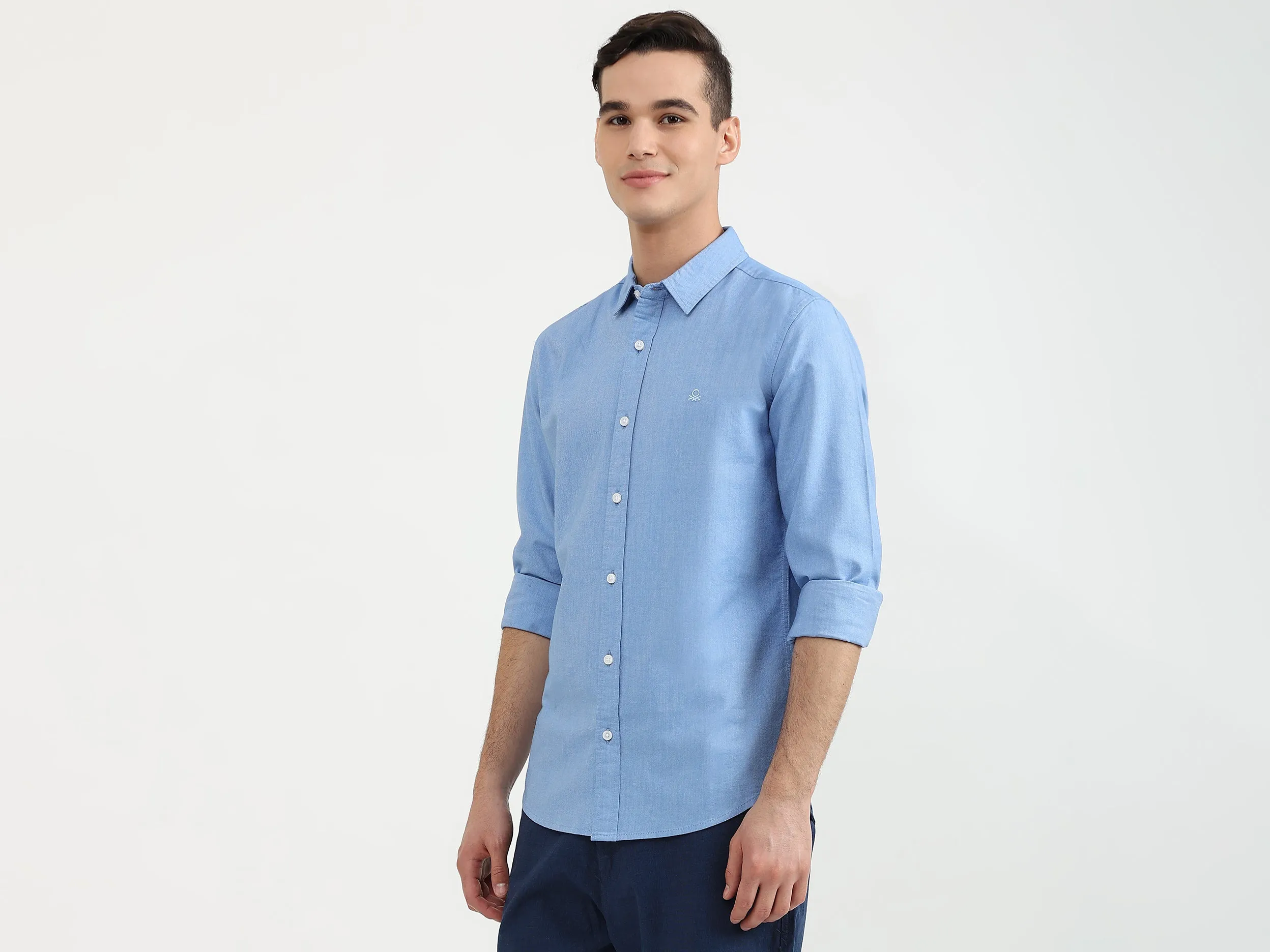 Mens Slim Fit Solid Shirt