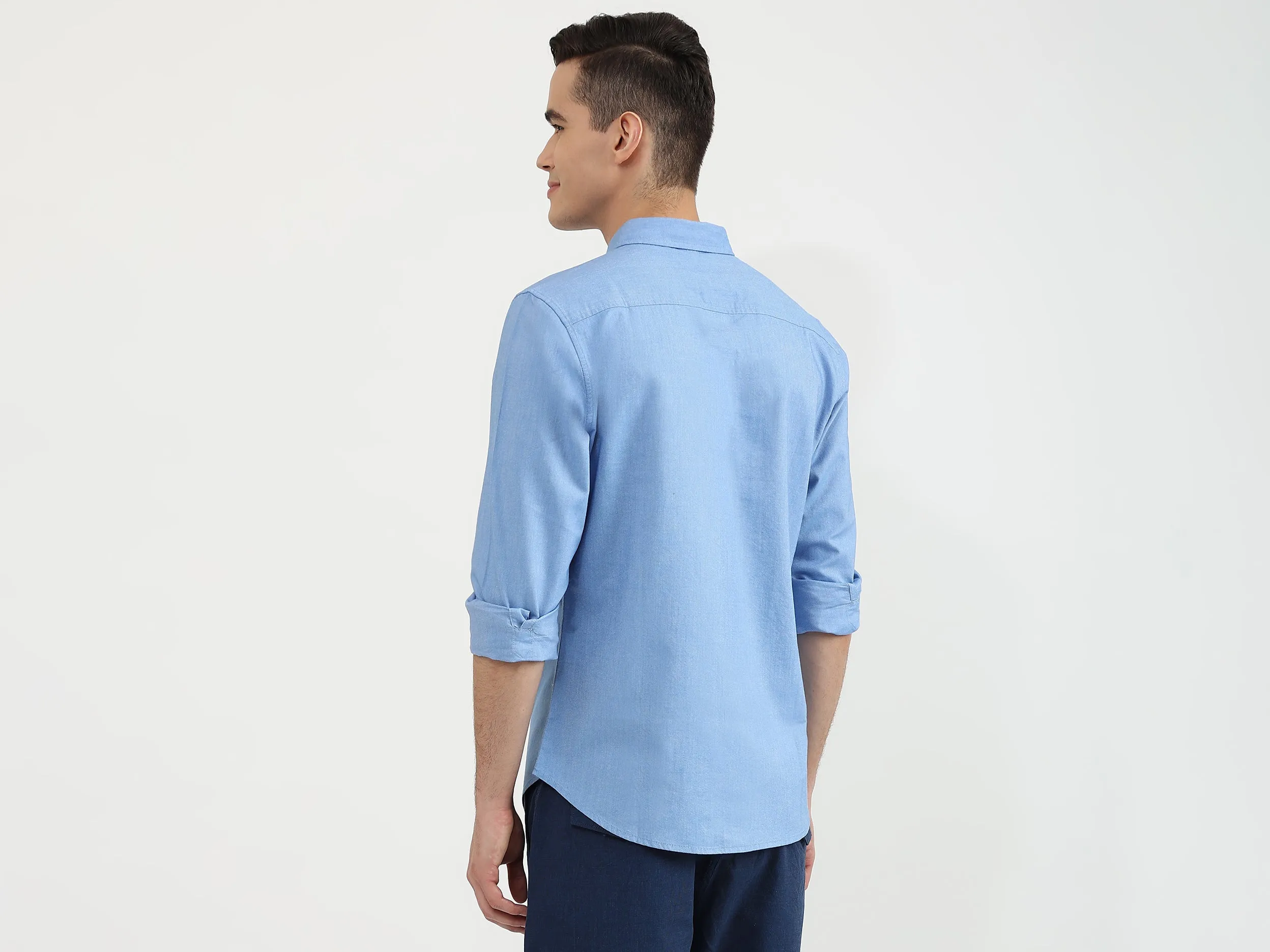 Mens Slim Fit Solid Shirt