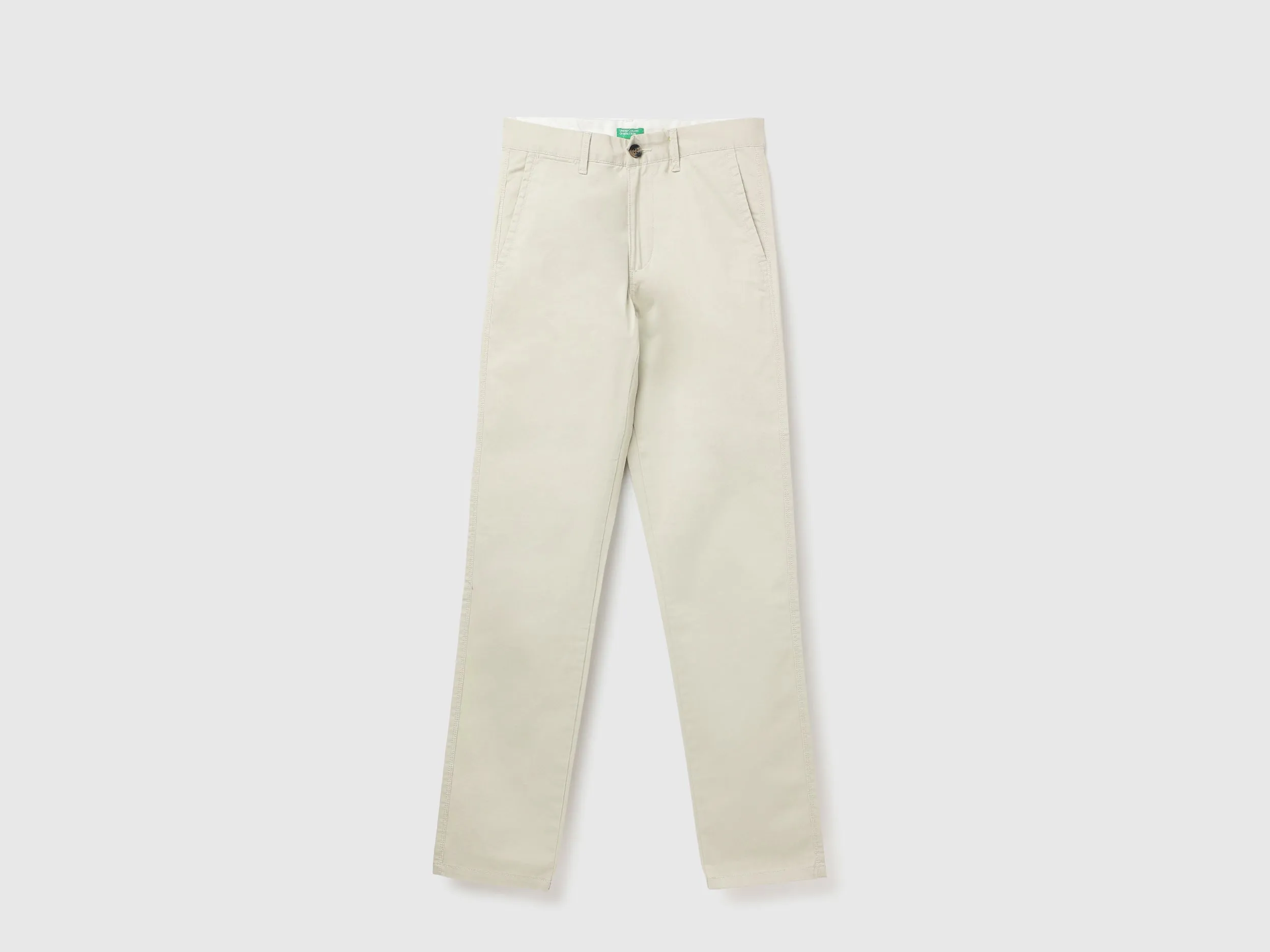 Men's Solid Slim Fit Trousers with Button Closure