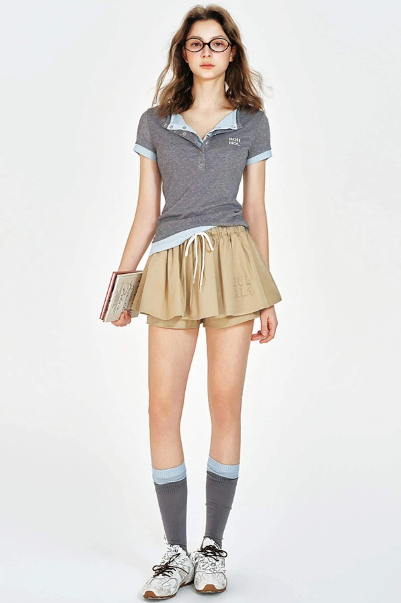 Mint Color Layered Slim Fit T-Shirt