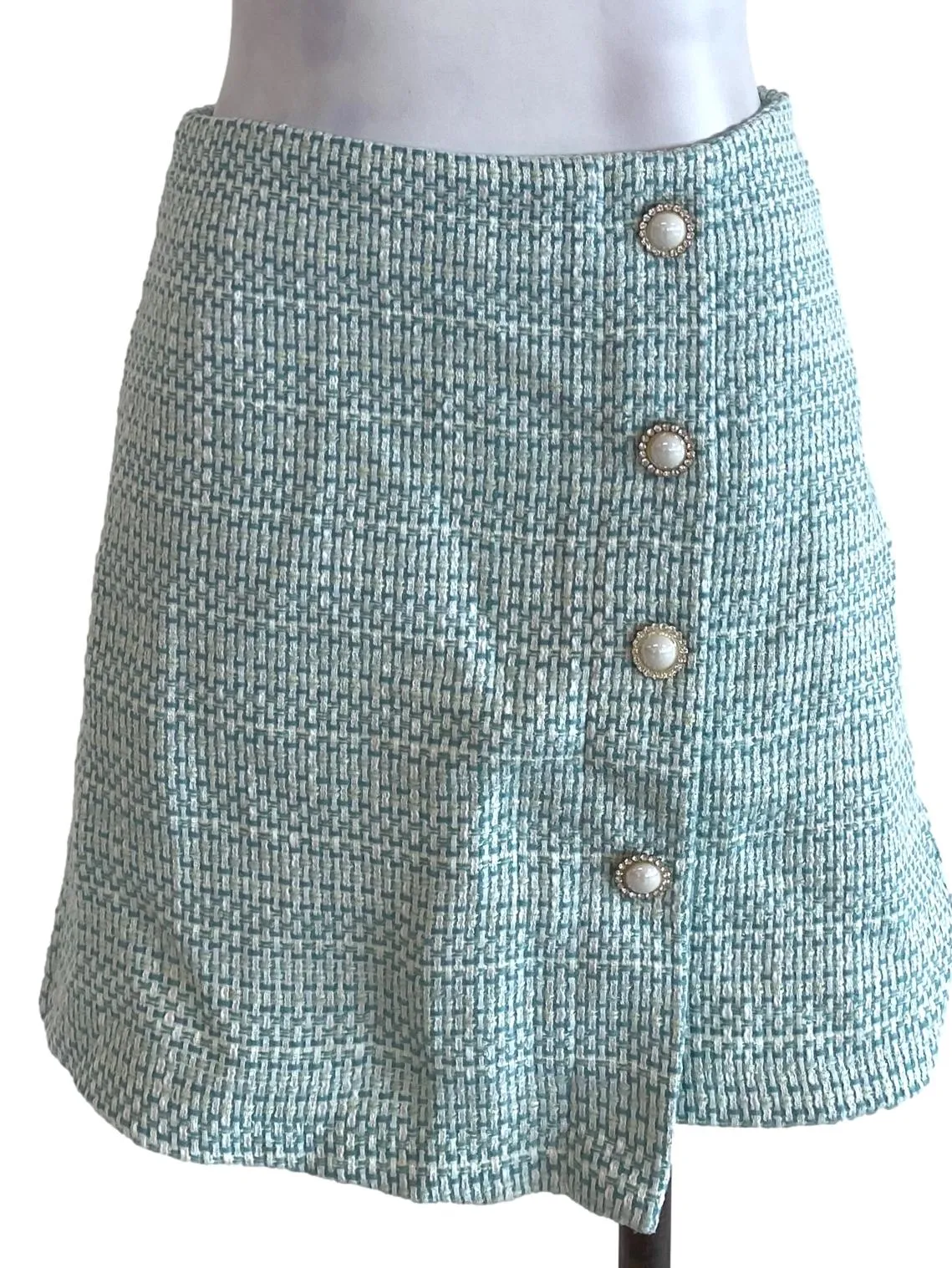 Mint Green Knitted Skirt