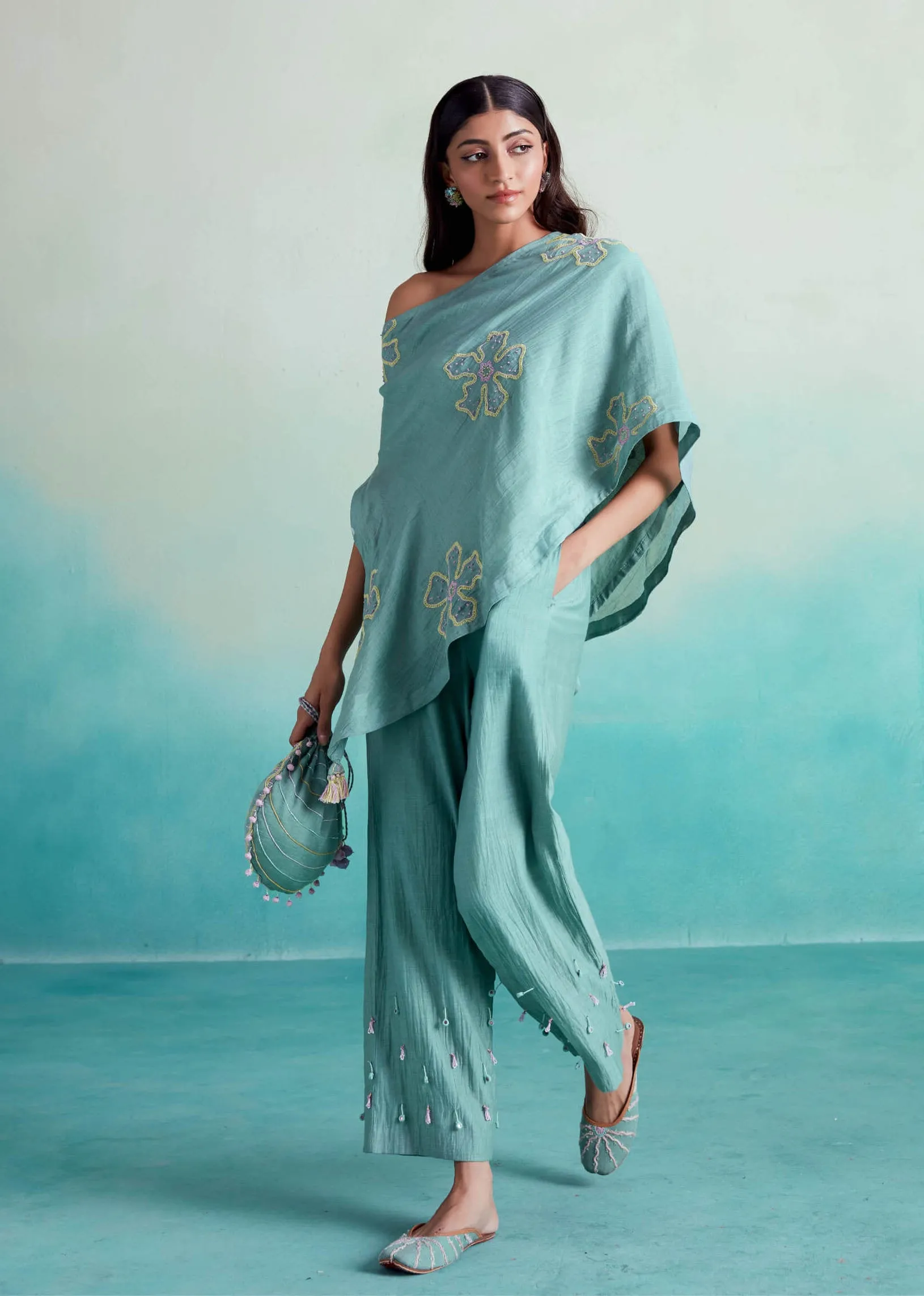 Mintella off-shoulder top and pants