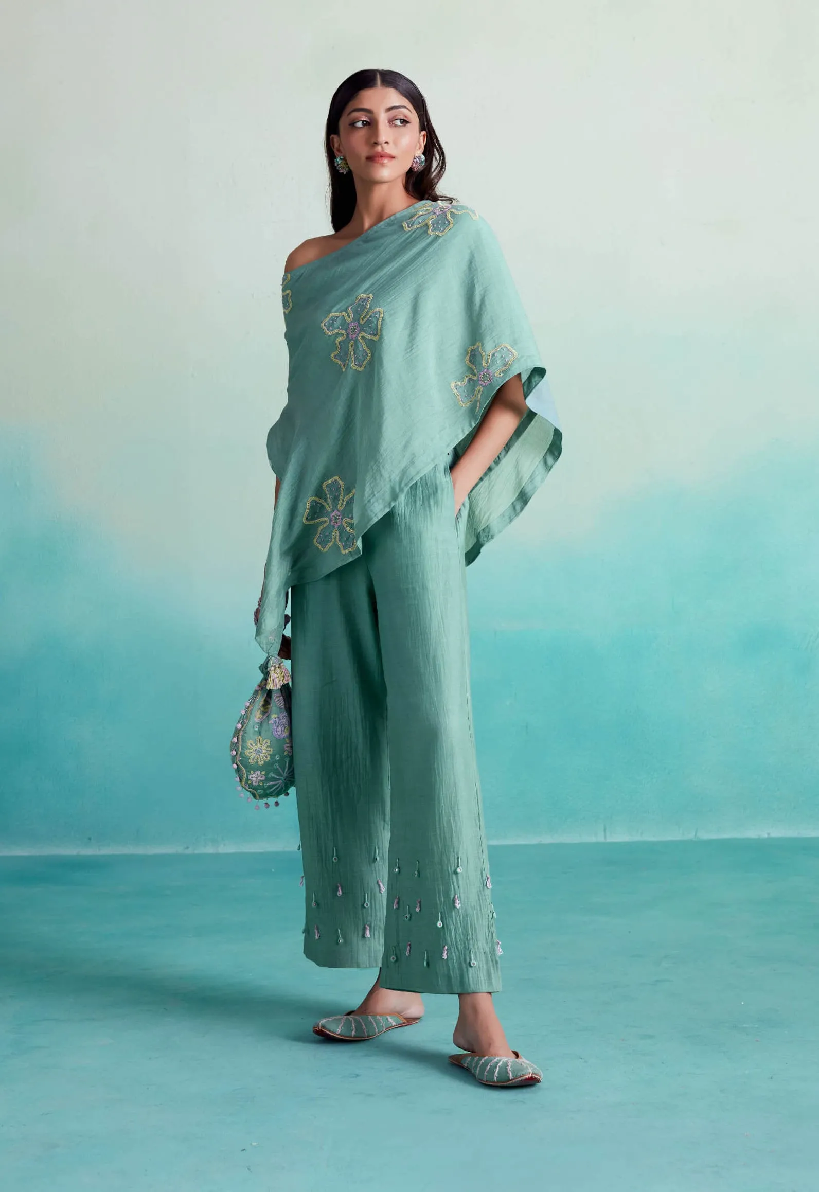 Mintella off-shoulder top and pants