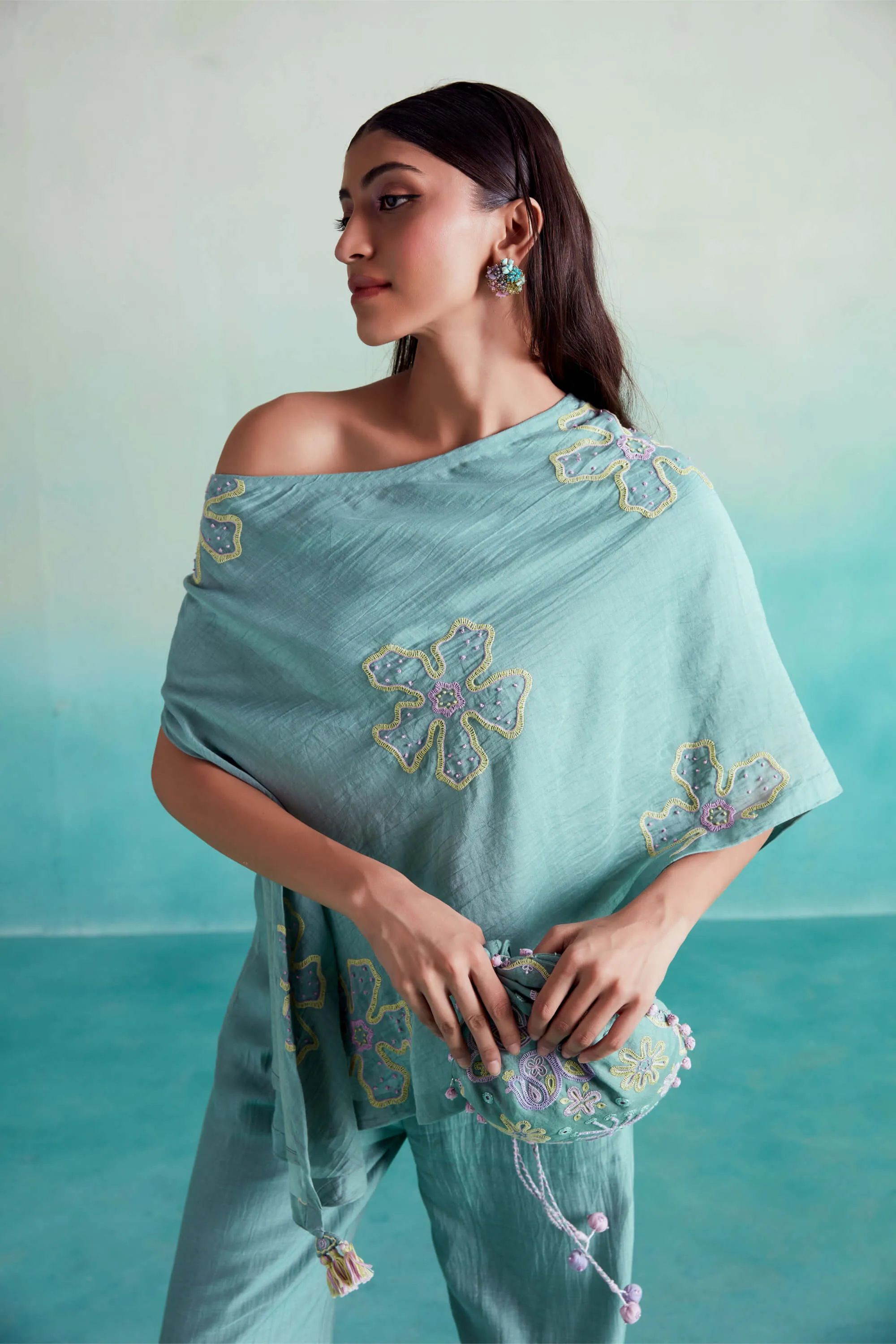 Mintella off-shoulder top and pants