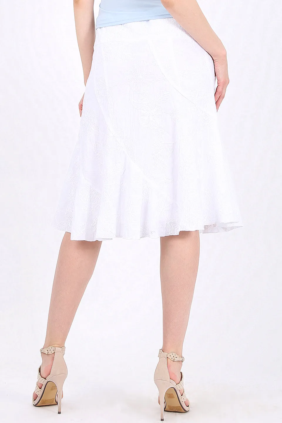 MISS PINKI Georgia Flare skirt in white