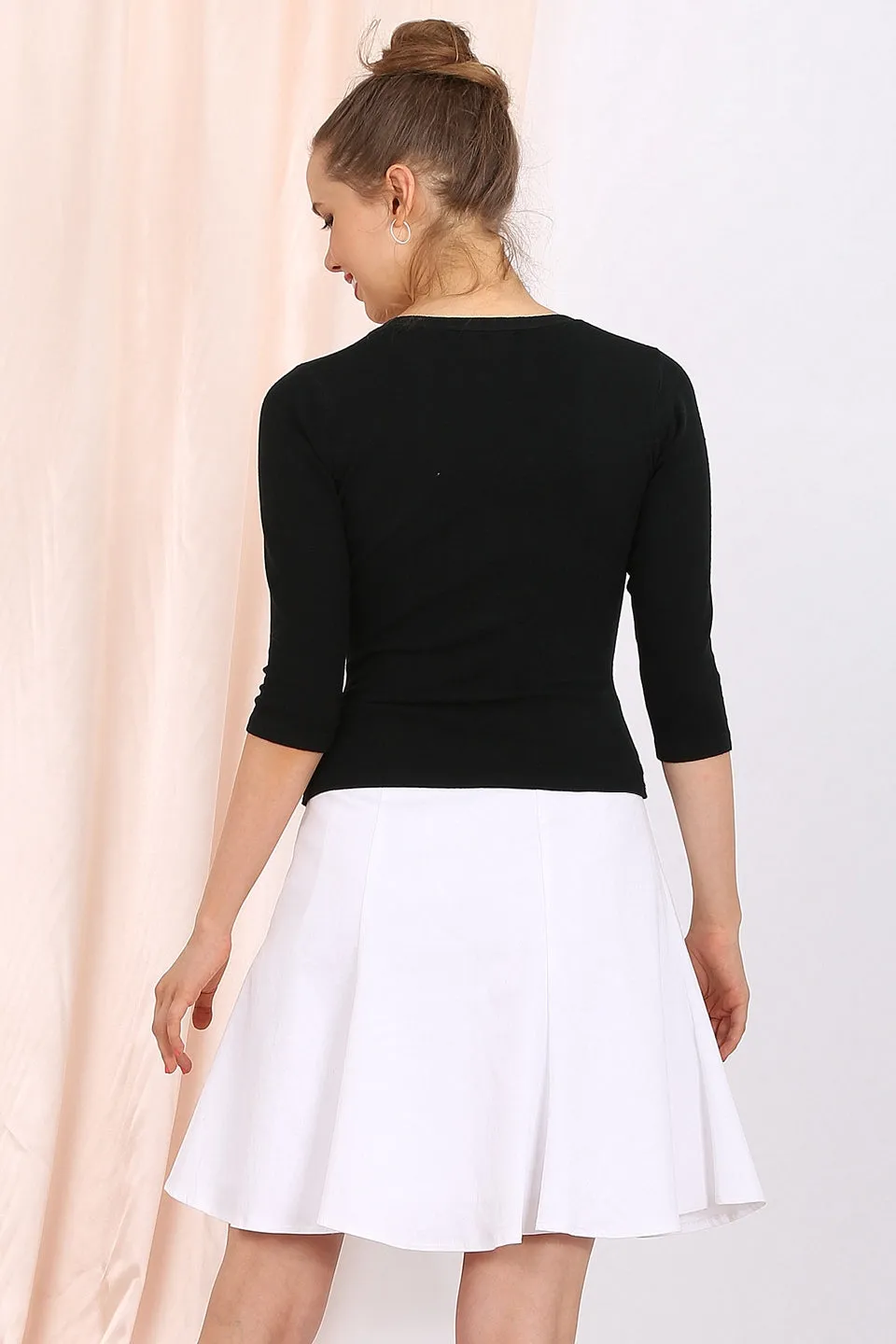 MISS PINKI Sabrina Flare skirt in white
