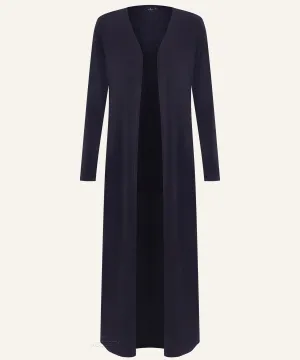 Navy A-Line Long Sleeve Jersey Cardigan