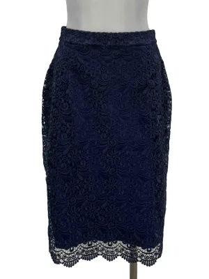 Navy Lace Skirt