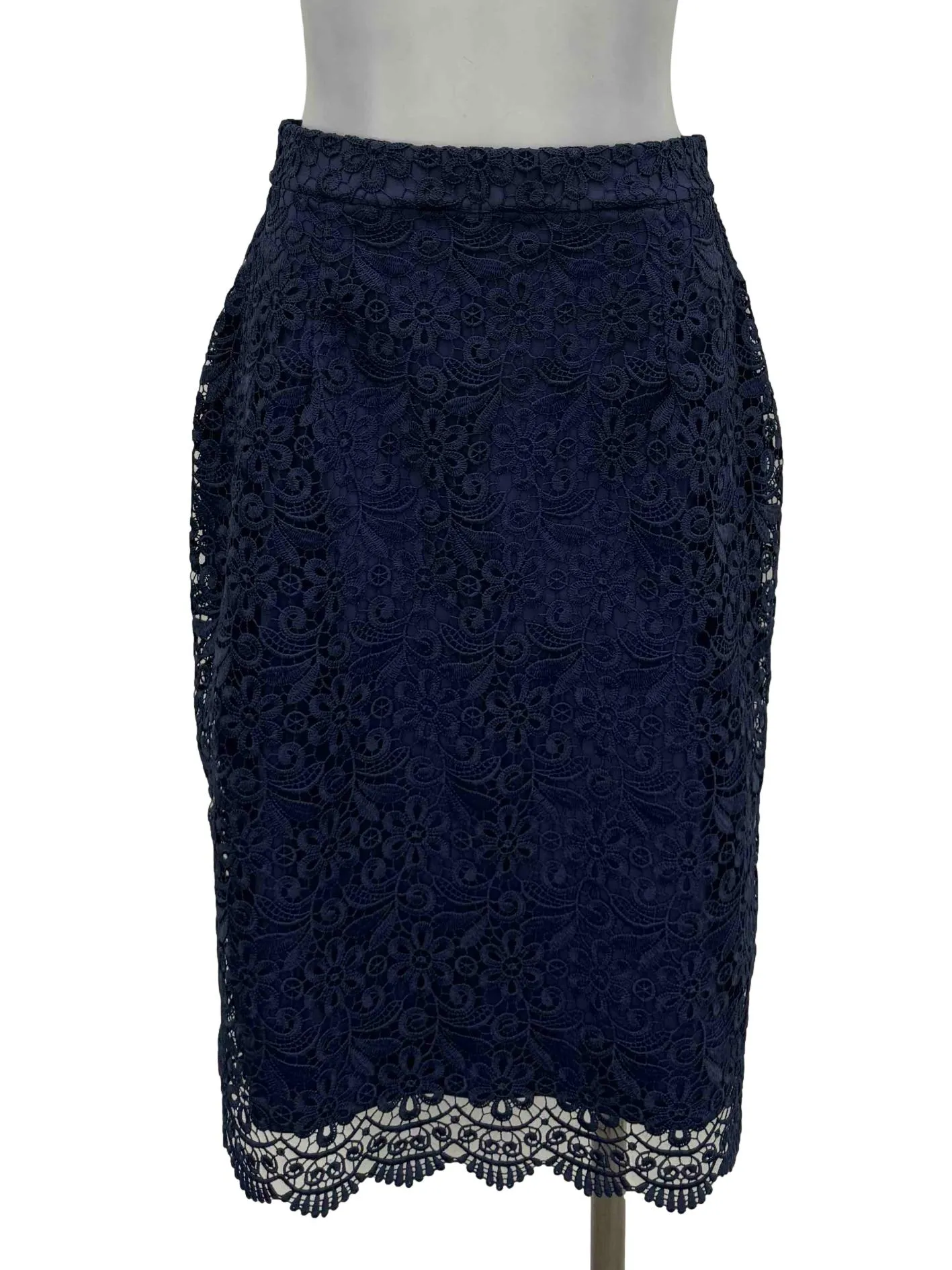 Navy Lace Skirt