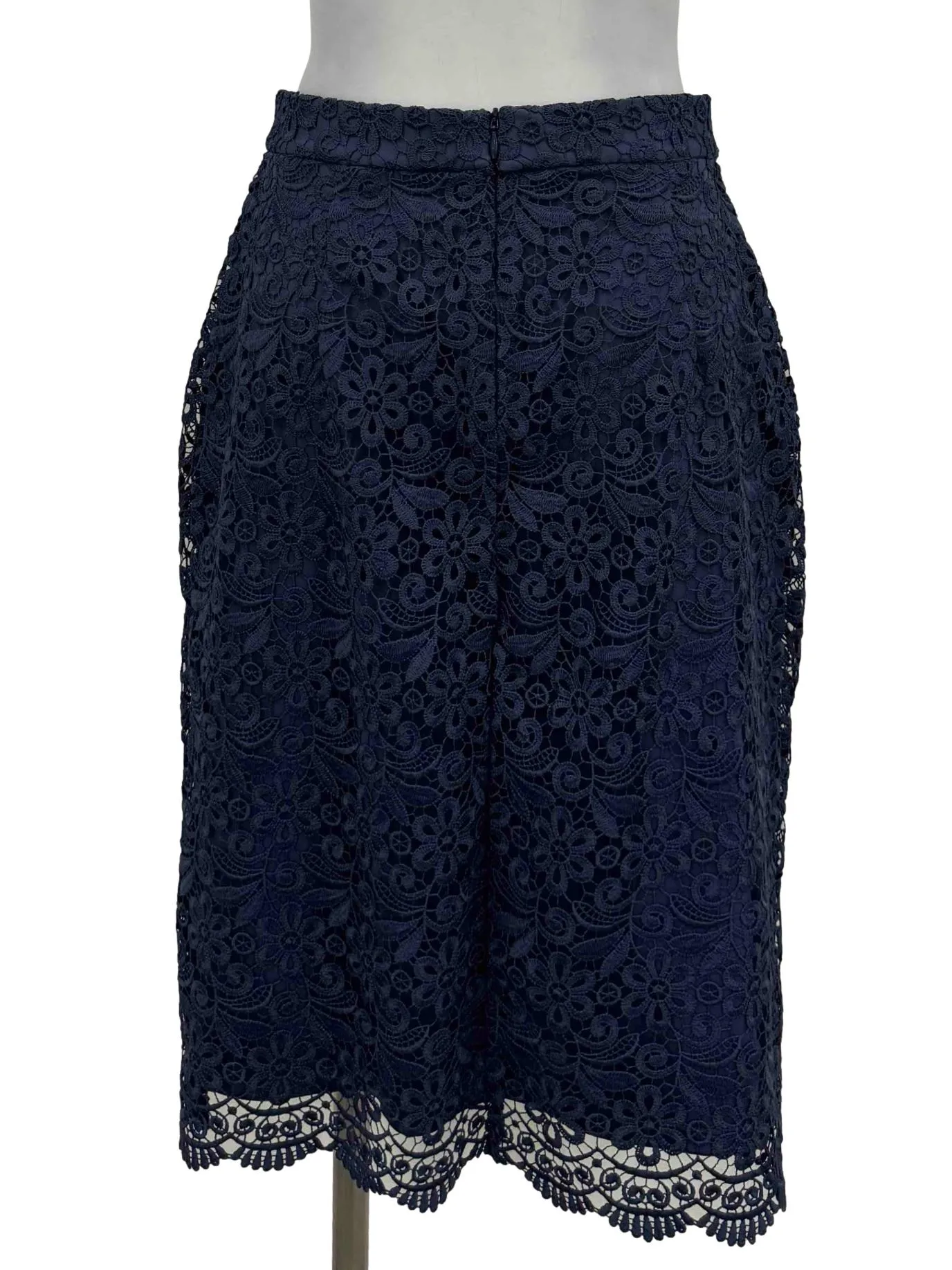 Navy Lace Skirt