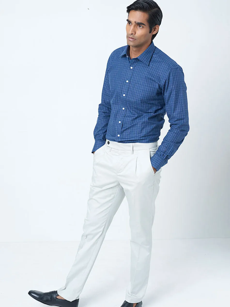 NAVY TEXTURED SPACEDYED SHIRT