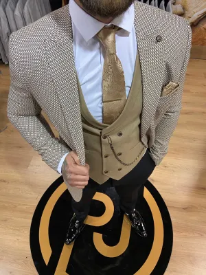 Nectar - Beige 3 Piece Suit
