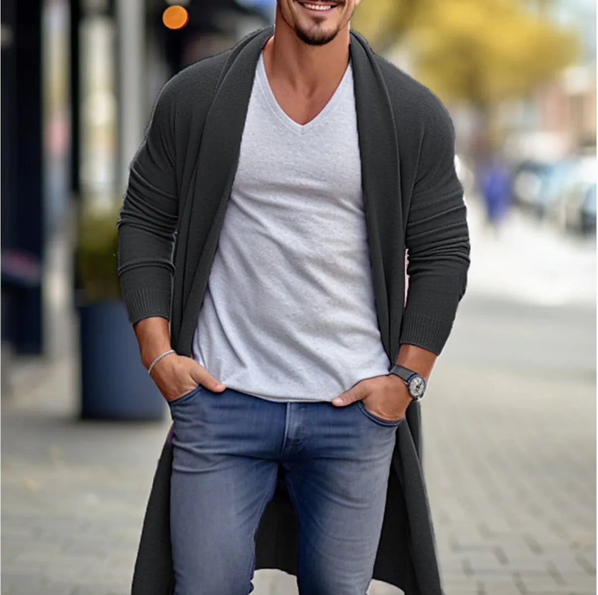 Nico | Long Cardigan for Men