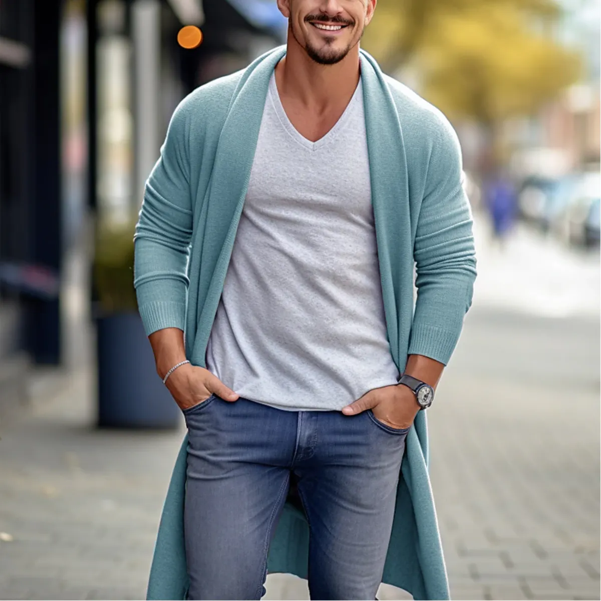 Nico | Long Cardigan for Men