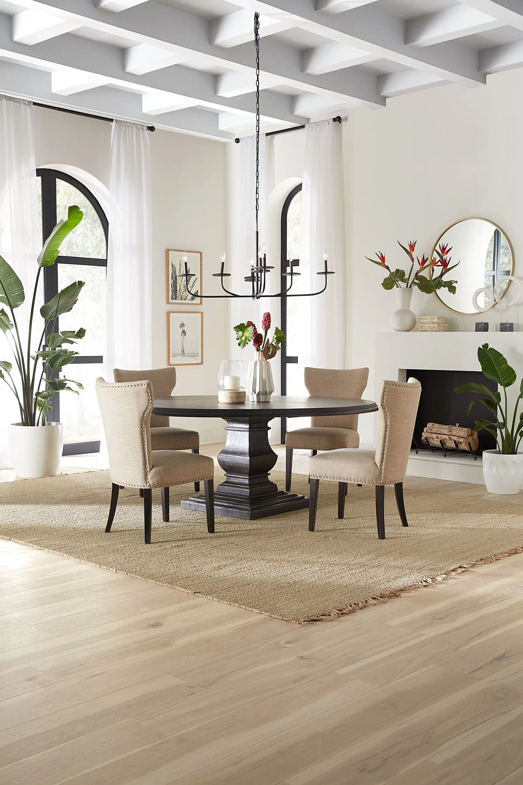 Nimes Round Dining Table 72" Weathered Mango