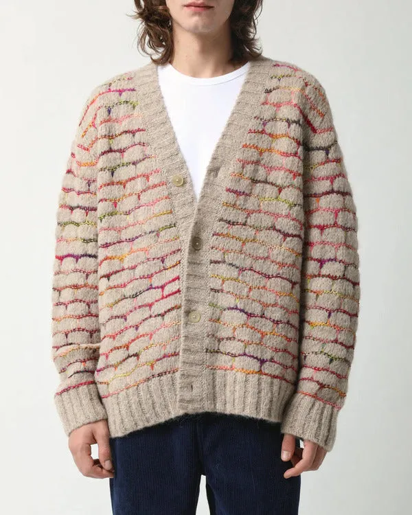 No Good Deed 2024 O-T Fagbenle Beige Patterned Cardigan