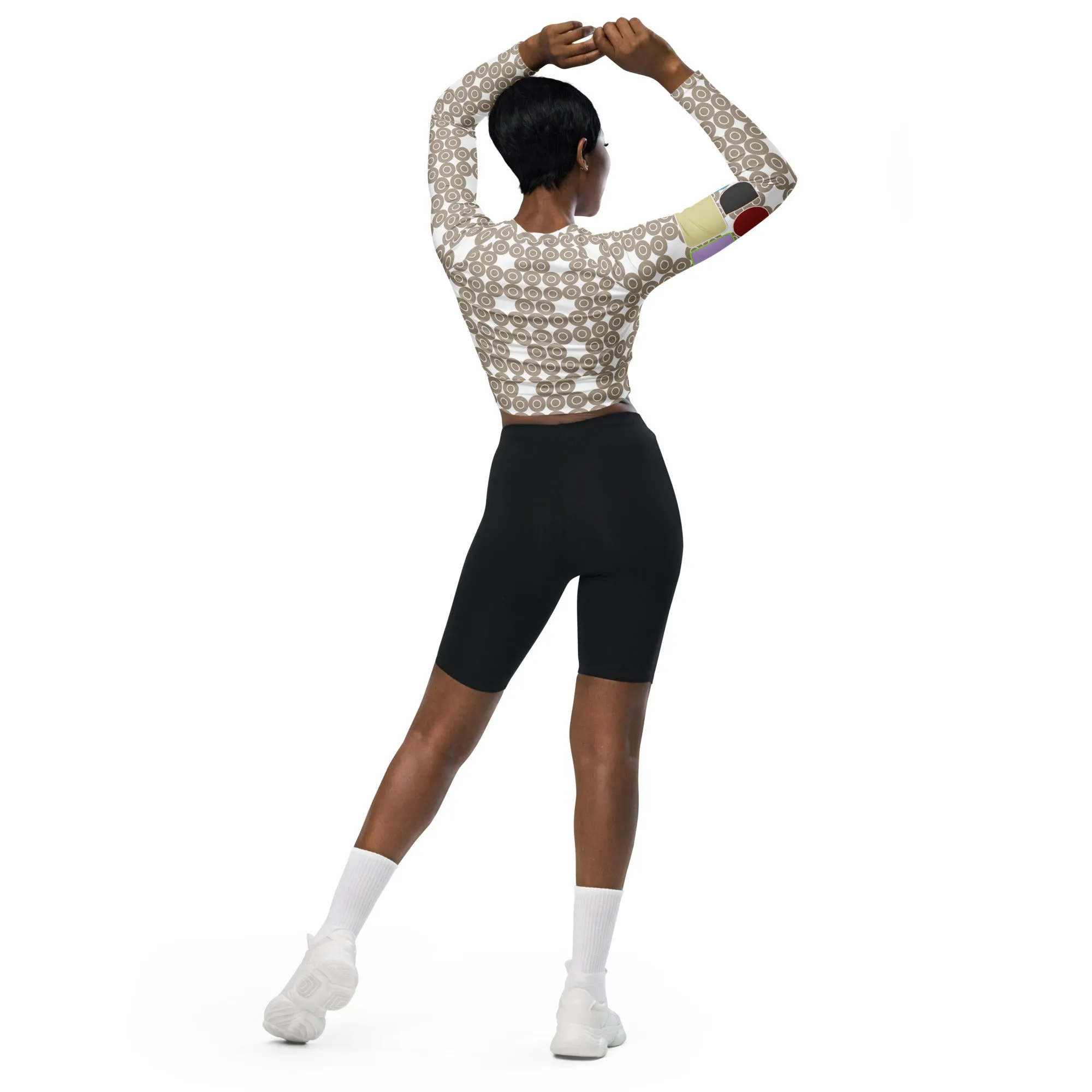 OD cycled long-sleeve crop top TanSan