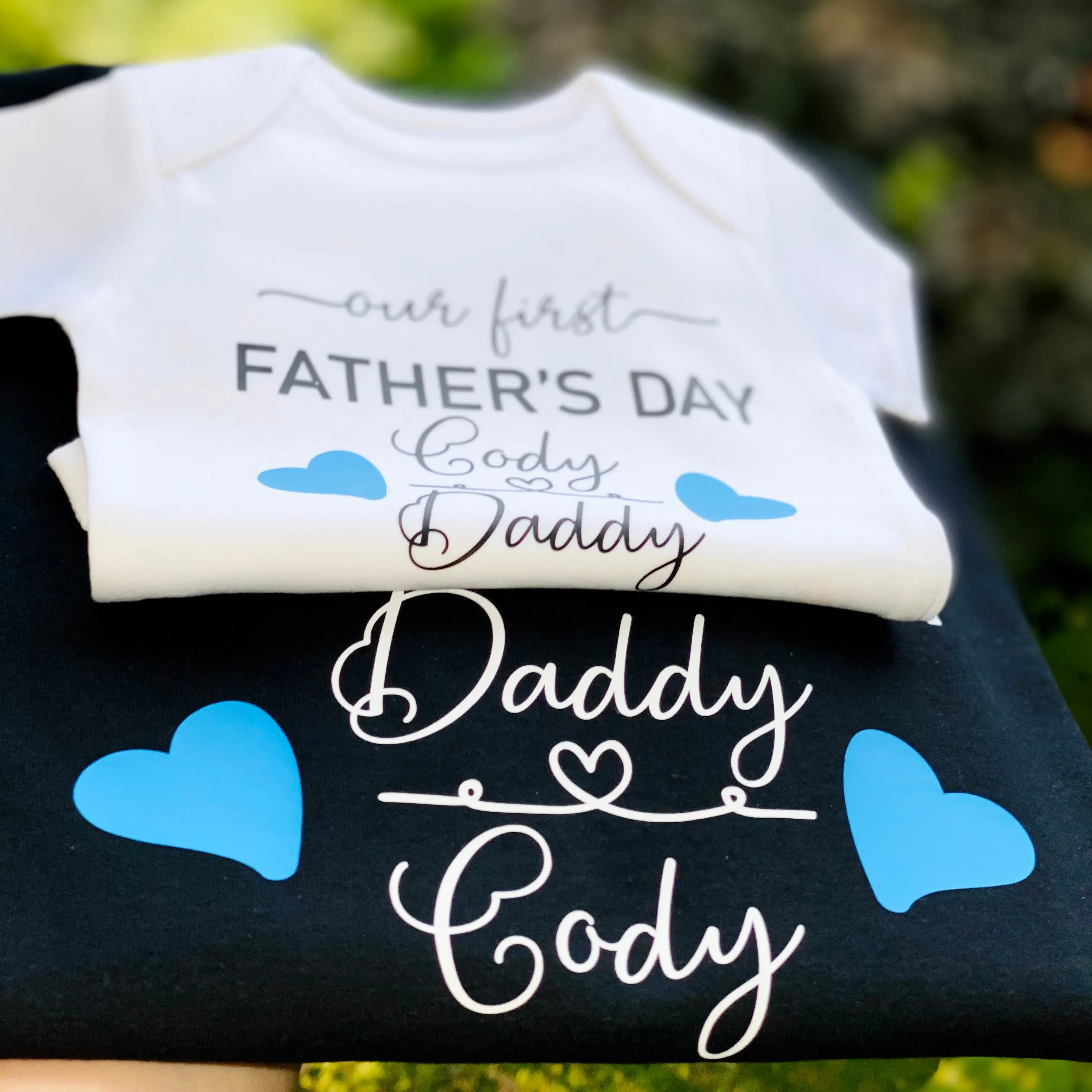 Our First Fathers Day Matching T-Shirt and Baby Grow Set