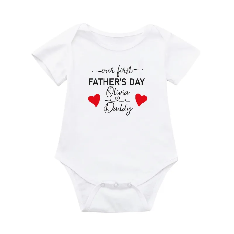 Our First Fathers Day Matching T-Shirt and Baby Grow Set