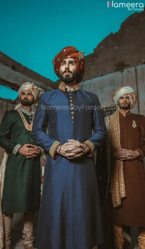 Pakistani Designer Mens Sherwanis for Wedding Wear #GN12