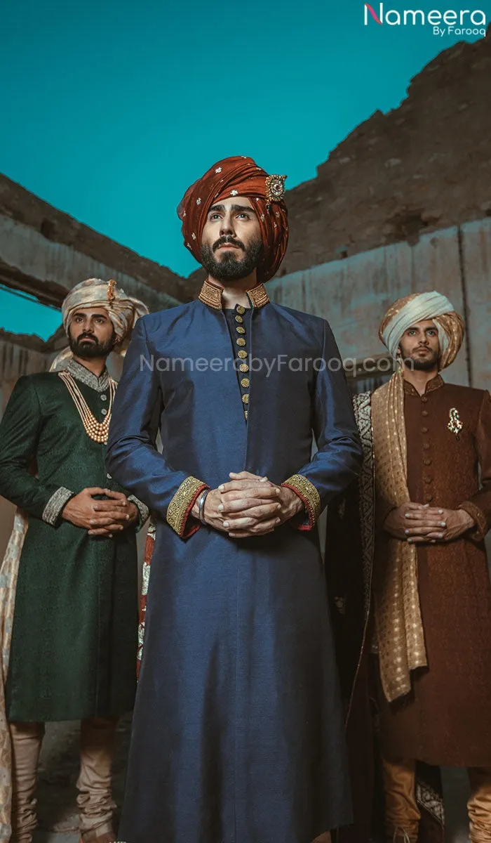 Pakistani Designer Mens Sherwanis for Wedding Wear #GN12