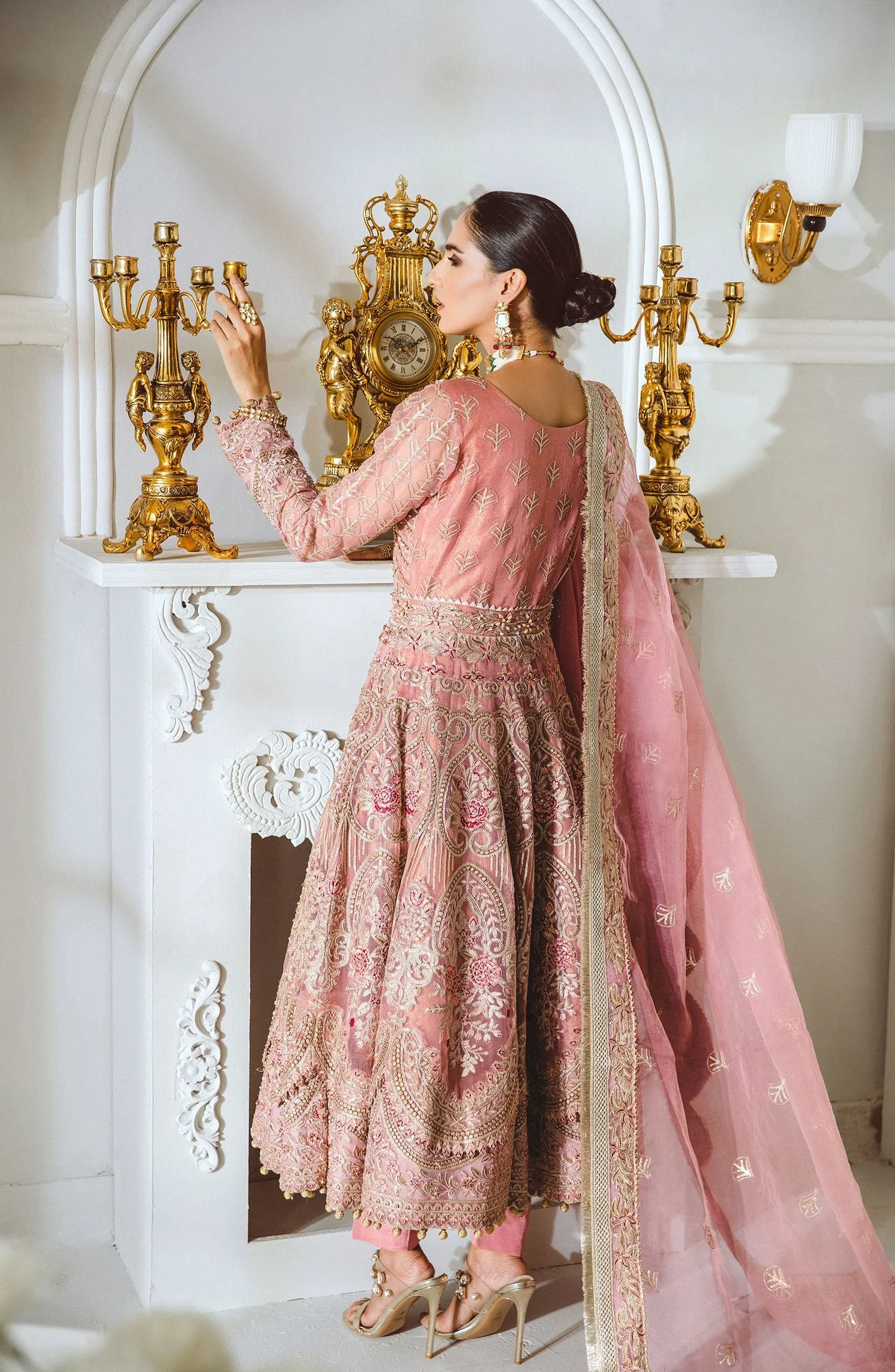 Pakistani Dress Designer in Tea Pink Shade 2021 #PF180
