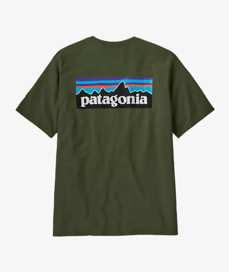 PATAGONIA P-6 LOGO RESPONSIBILI TEE - TORREY PINE GREEN
