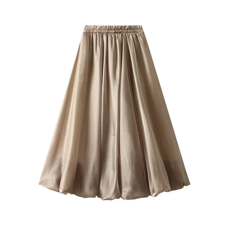 Pearl Bud Gauze Lantern Umbrella Bright Silk Skirt