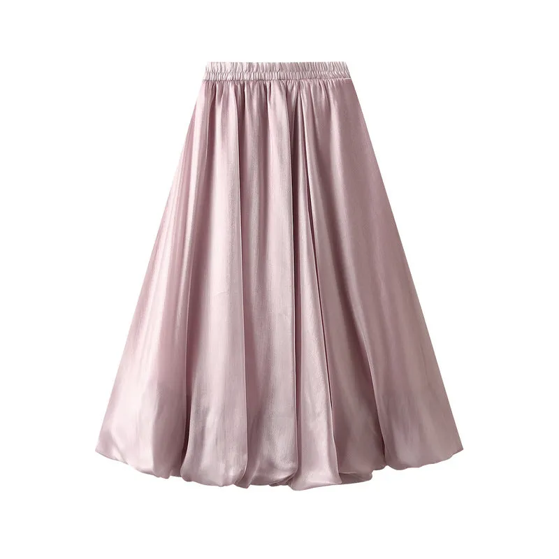 Pearl Bud Gauze Lantern Umbrella Bright Silk Skirt