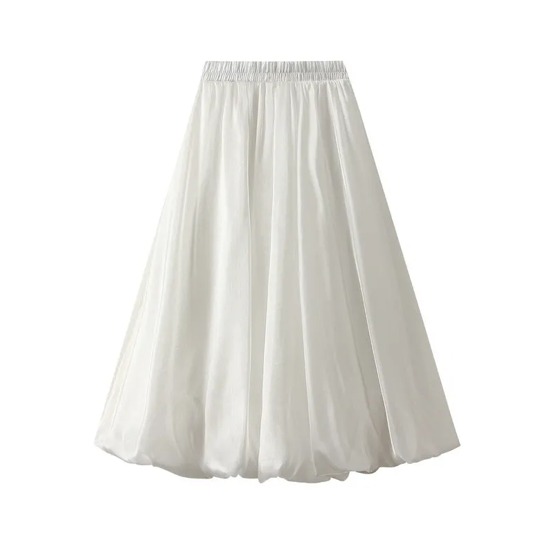 Pearl Bud Gauze Lantern Umbrella Bright Silk Skirt