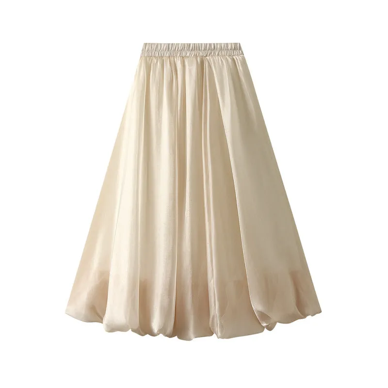 Pearl Bud Gauze Lantern Umbrella Bright Silk Skirt