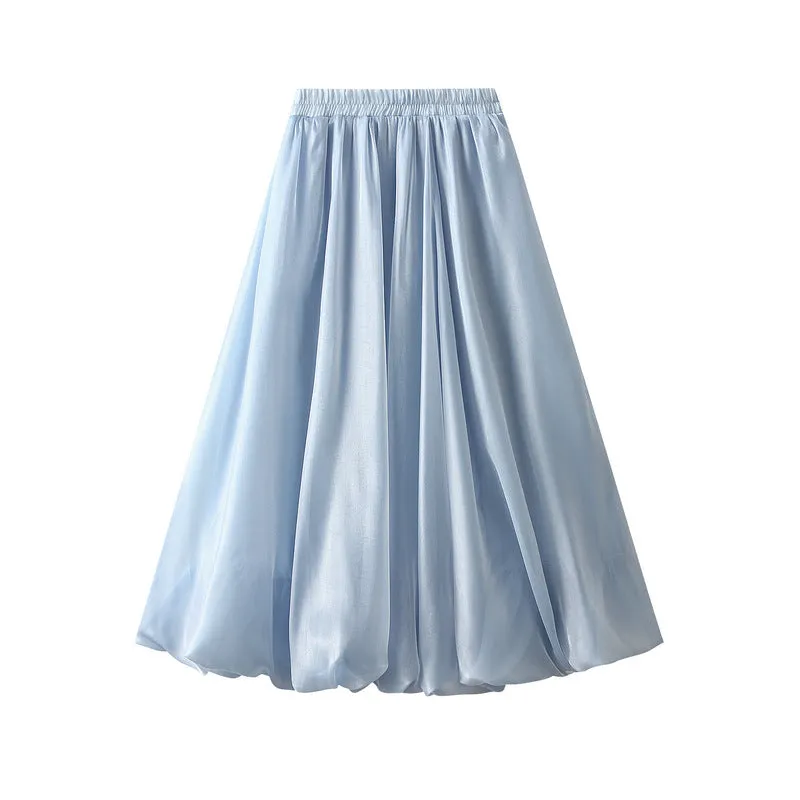 Pearl Bud Gauze Lantern Umbrella Bright Silk Skirt