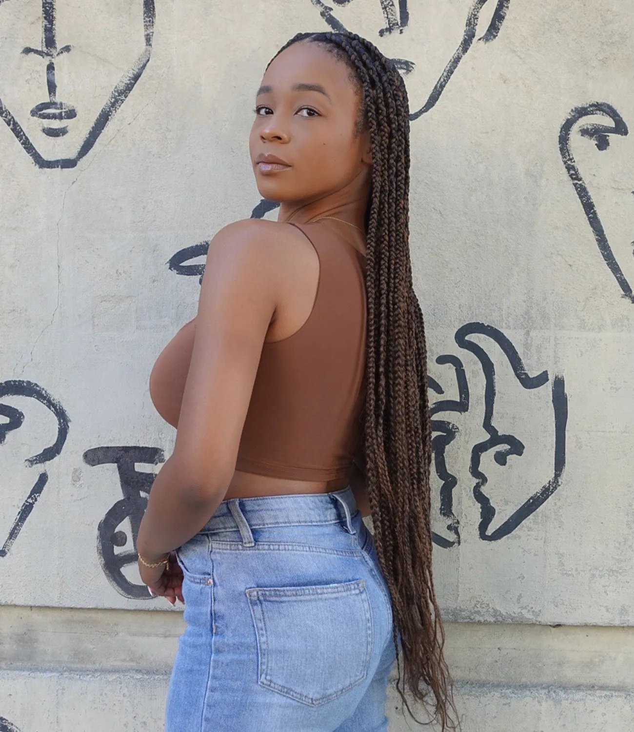Peek A Boo Tank Top(Chocolate)