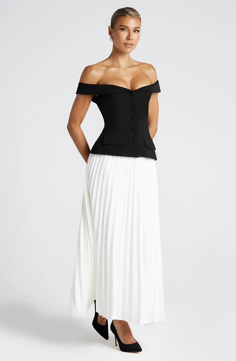 Penny Midi Skirt - Ivory