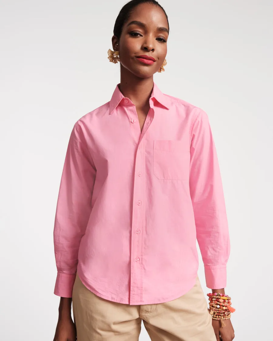 Perfect Button Down Blouse in Pink by Frances Valentine