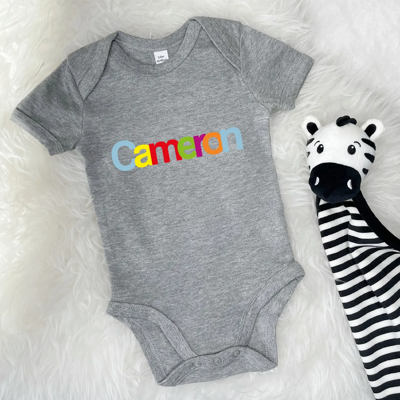 Personalised Multicoloured Babygrow