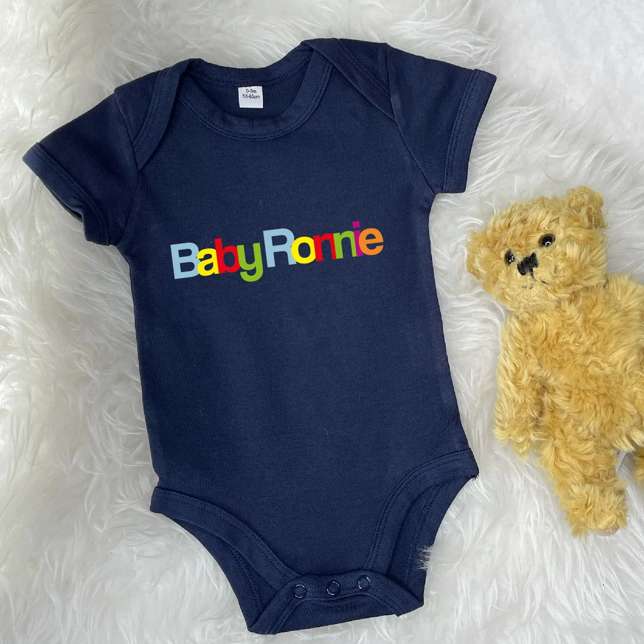 Personalised Multicoloured Babygrow