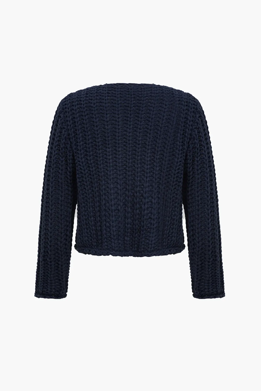 Phyllis - Knit Button Pocket Woman's Cardigan