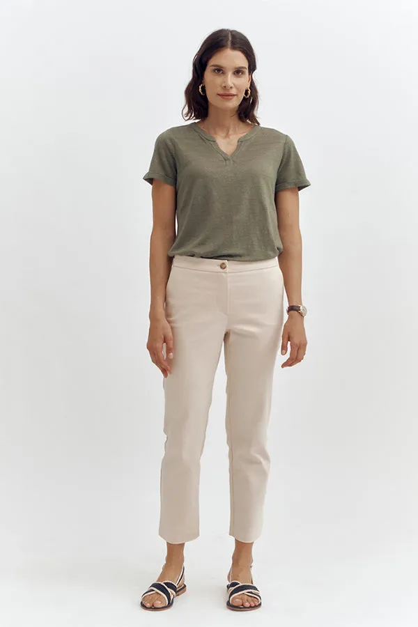 PICO87 BEIGE STRAIGHT TROUSER
