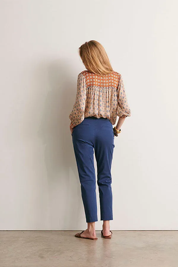 PICOLINO11 INDIGO BLUE STRAIGHT TROUSERS