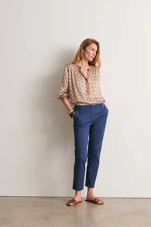 PICOLINO11 INDIGO BLUE STRAIGHT TROUSERS