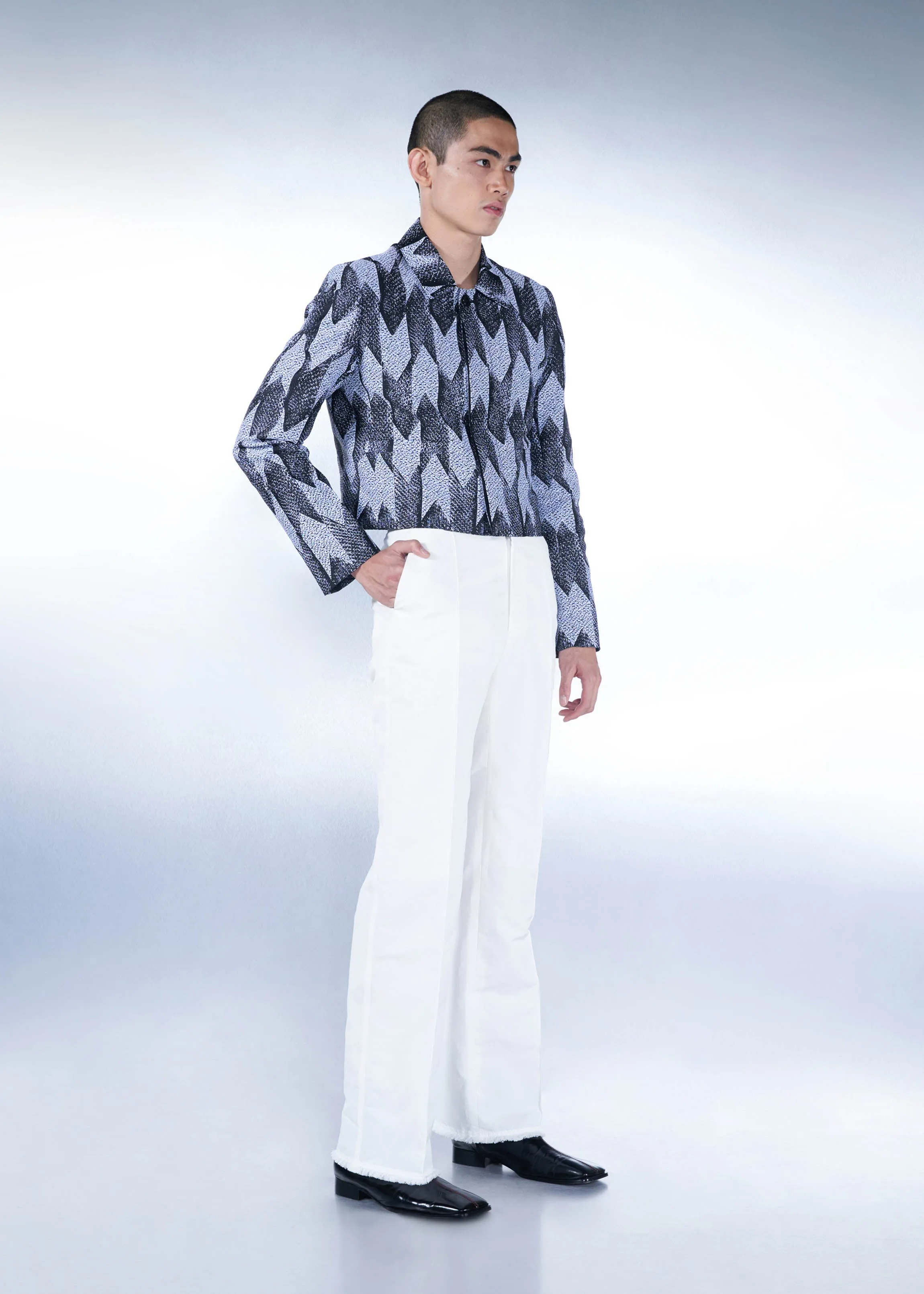 Pin-Tuck Straight Trousers