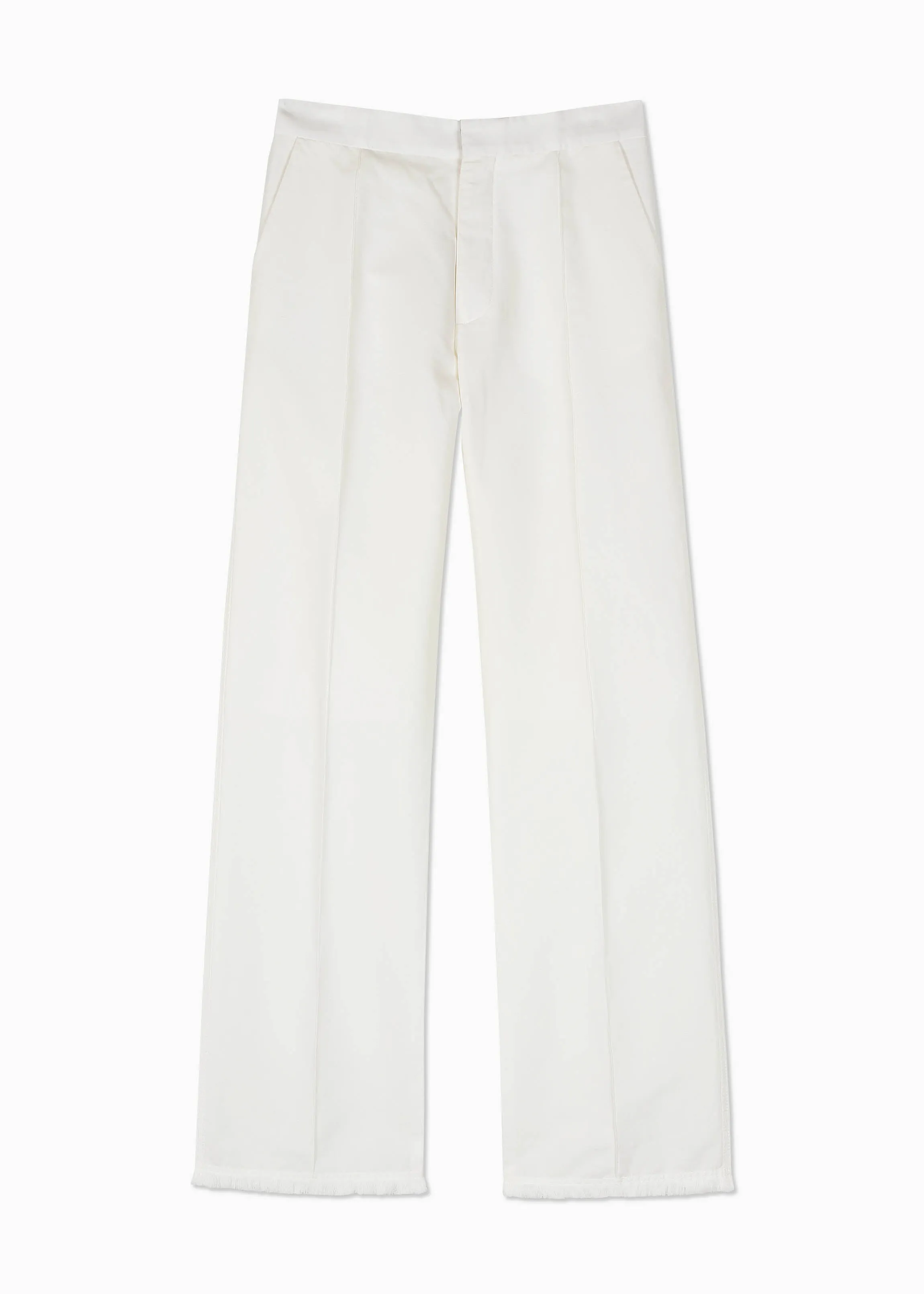 Pin-Tuck Straight Trousers