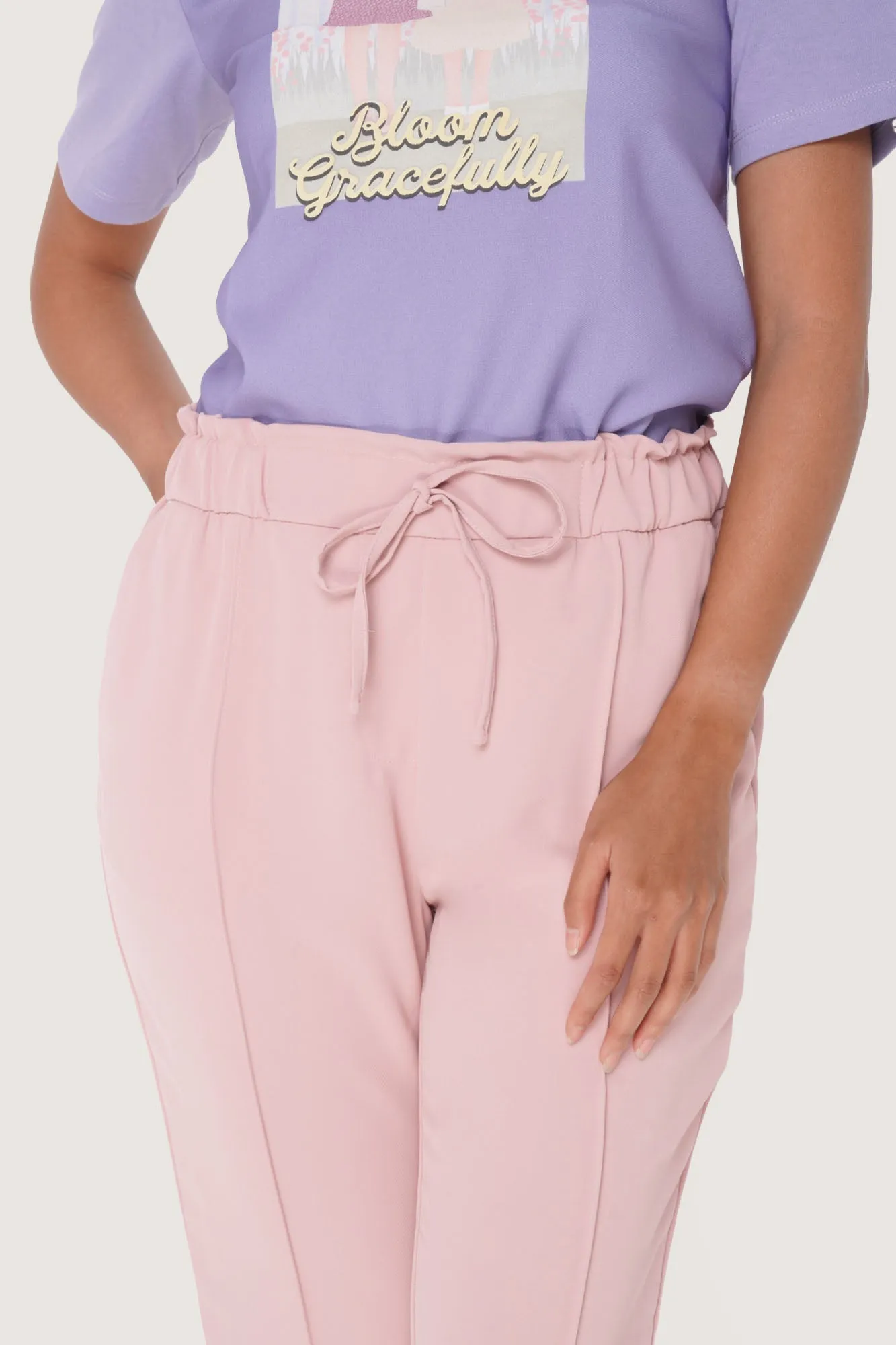 Pintuck Ankle Length Less Wrinkle Trousers