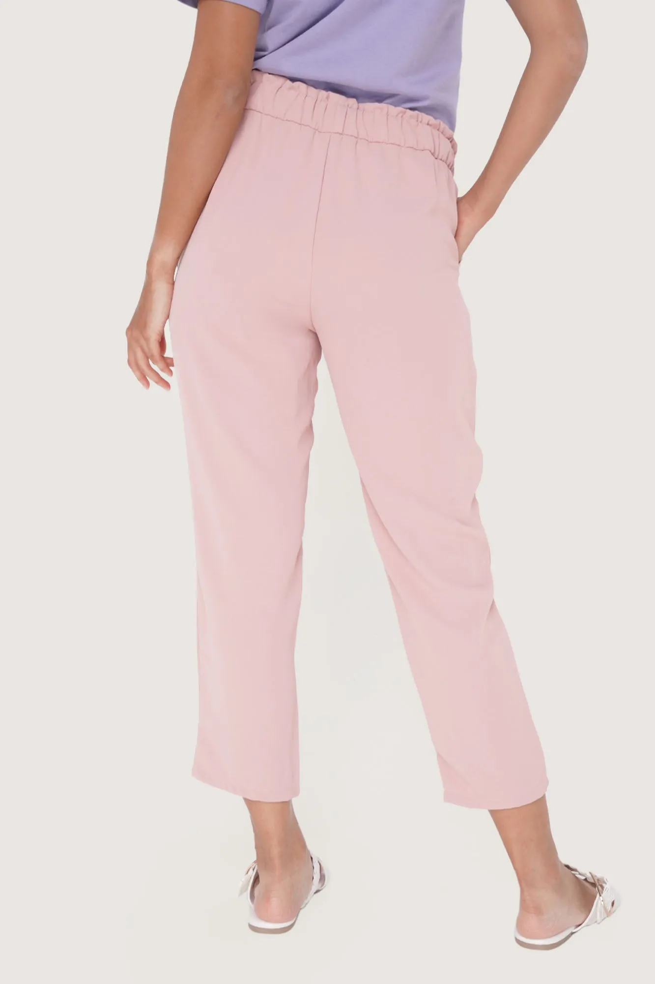 Pintuck Ankle Length Less Wrinkle Trousers