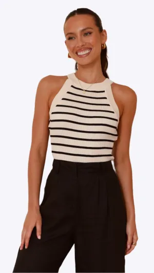 PITRA - Trendy Sleeveless Knitted Top for Women