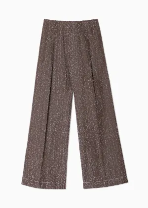 Pleated Straight Trousers